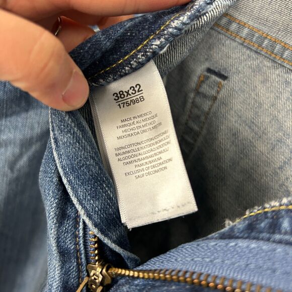 Polo Ralph Lauren Jeans Men's 38x32 Blue Stonewash Cotton Denim Straight Stretch - Picture 5 of 15